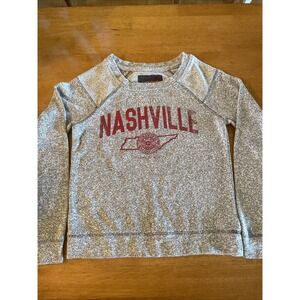 Nashville Long Sleeve Campdavid Size Small Grey With Red Shirt / Sweatshirt